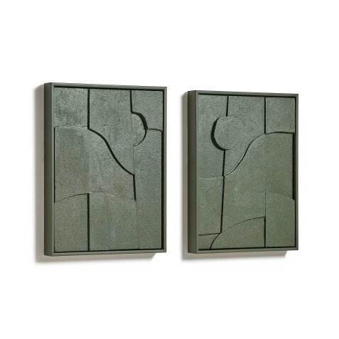 Talin set of 2 abstract paintings, 30 x 40 cm