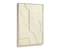 Cuadro abstracto Talin beige 60 x 90 cm