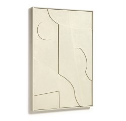 Cuadro abstracto Talin beige 60 x 90 cm