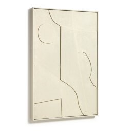 Talin abstract schilderij beige, 60 x 90 cm