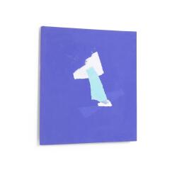 Lienzo abstracto Zoeli azul 50 x 50 cm