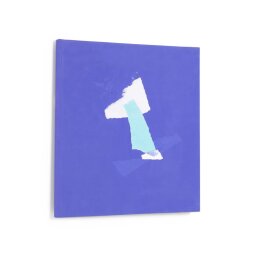 Toile abstrait Zoeli bleu 50 x 50 cm