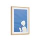 Allish painting with blue and white shapes, 50 x 70 cm