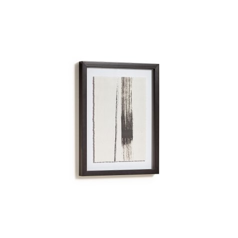 Tableau Anaisa blanc ligne verticale noire 30 x 40 cm