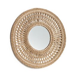 DE_Miroir Verena en fibres naturelles finition naturelle et blanche Ø 60 cm