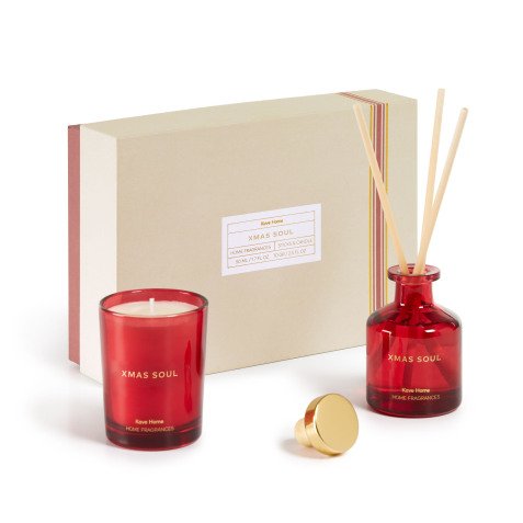 Xmas Soul set of 50 ml room diffuser with sticks and 70 g aromatic candle