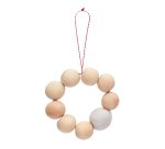 Lot de 2 décorations à suspendre Suze en feutrine et bois