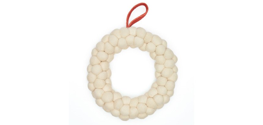 Domitille hanging ornament in white felt