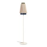 Lampadaire Yuvia en coton finition beige et bleue