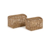 Set Xuliana de 2 baúles de fibras naturales con acabado natural