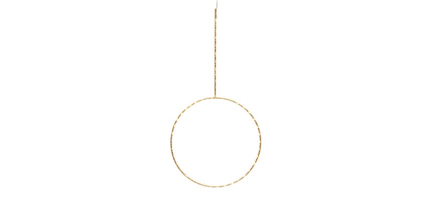 Anneau lumineux Tamane doré Ø 25 cm