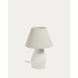Noara magnesium table lamp with a white finish