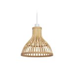 Pantalla para lámpara de techo Nathaya de bambú con acabado natural Ø 30 cm