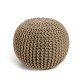 Chloe round pouffe, 100% cotton, Ø 50 cm