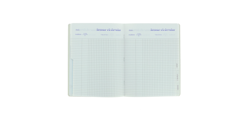 Cahier de textes Conquerant 7 agrafe 170x220 124p 70g q5/5 assorti