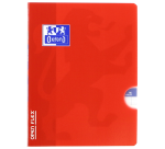 Cahier Oxford Openflex Agrafe 170X220 96P Optik P. Seyes Polypro Rouge