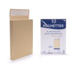 Oxford - Pochette à soufflet 3 cm kraft blond 162 x 229 mm 120 g sans fenêtre - Paquet de 10