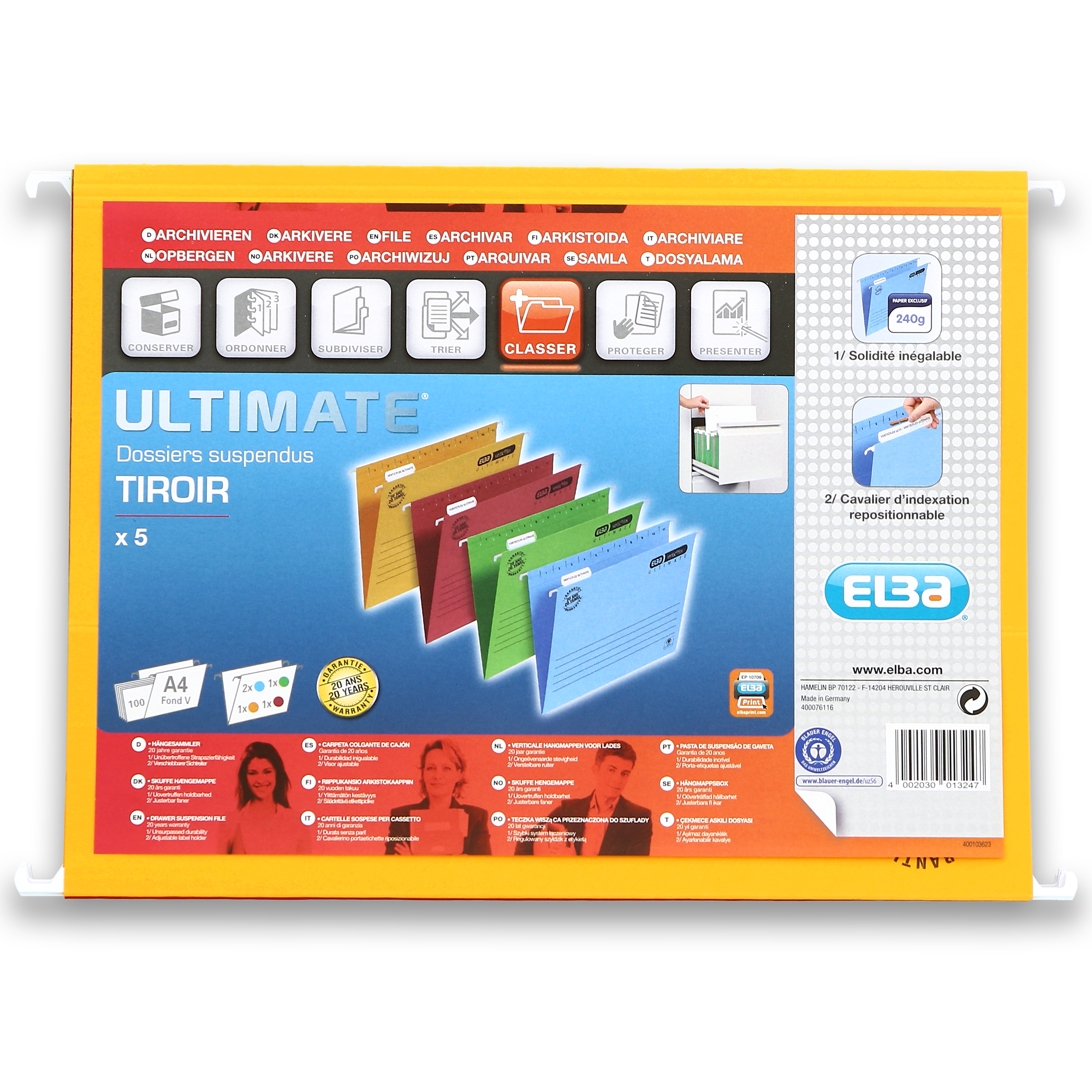 5 dossier susp Elba verticflex ult. fdv a4 kraft assorti
