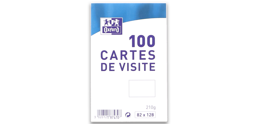 Carte De Visite Oxford 82X128 X100 en paquet