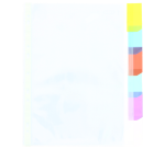 Pochettes a onglets personnalisables a4+ 6 positions polypro 8/100ème incolore