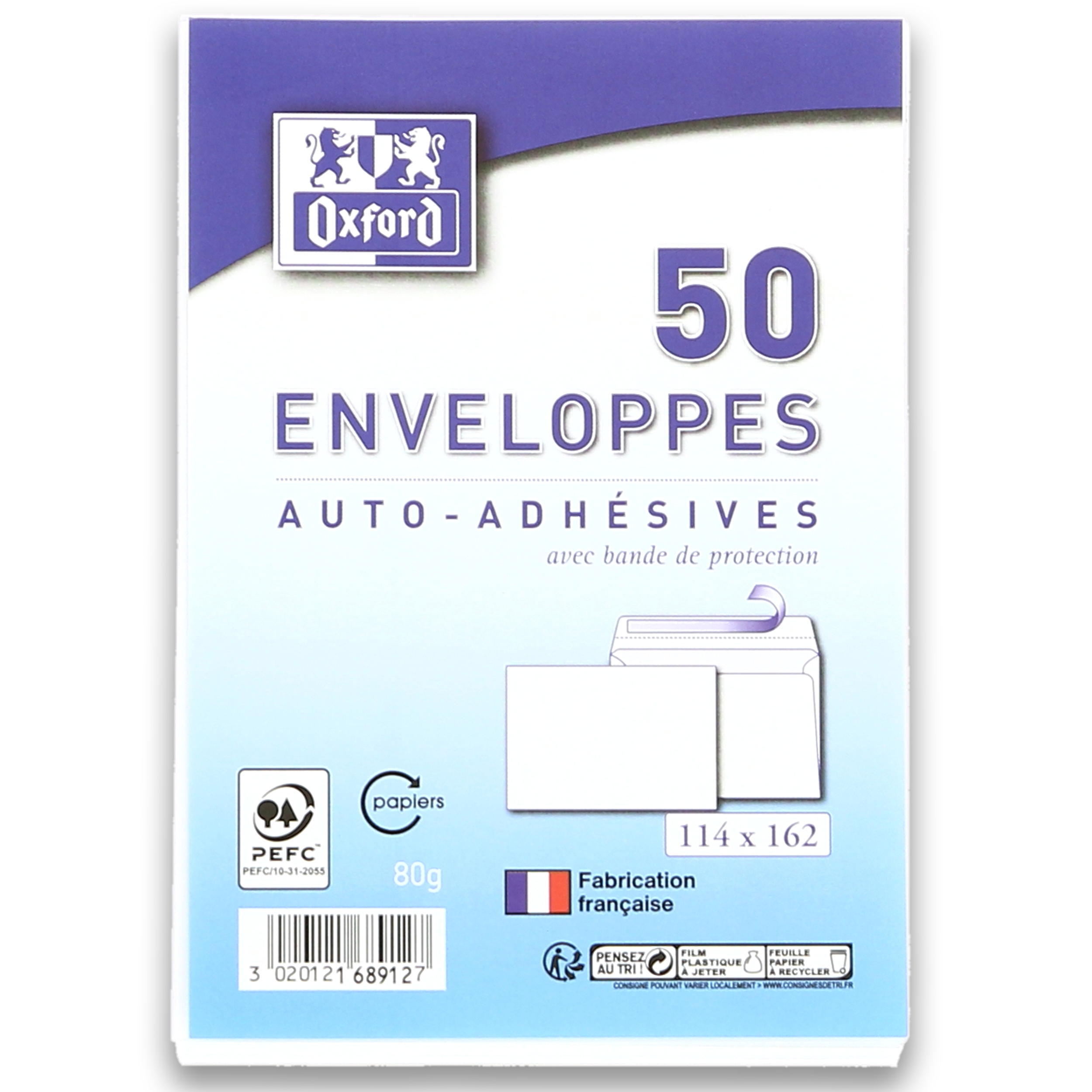 Enveloppe Oxford 114x162 x50 auto adhesive