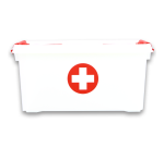 Boite rangement pharma sunware 6l pp opaque blanc avec trieur separateur