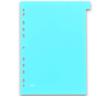 Intercalaires Oxford color life a4 12 positions polypro assorti