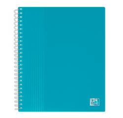 Protege-Docs Spiral Oxford School Life A5 40 Poch PP Translucide Bleu