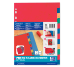 Intercalaires neutres 24x32 12 positions carte lustree 225g assorti