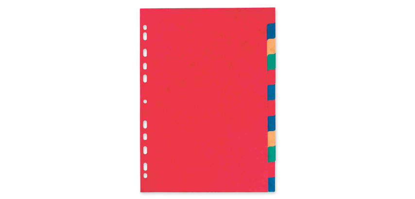 Intercalaires Neutres 24X32 12 Positions Carte Lustree 225G Assorti