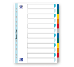 Intercalaires neutres a4 12 positions colore 170g blanc