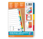 Intercalaires neutres a4 6 positions  colore 170g blanc