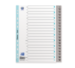 Intercalaire alphabetique français a4xl 20positions polypro 12/100 gris