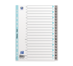 Intercalaire alphabetique français a4 20positions polypro 12/100 gris