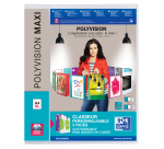 Classeur Oxford polyvision a4+ dos45 4anneaux en d polypro translucide incolore