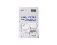 Paquet De 3 Pochettes 120X215Mm Kraft Blanc Matelassées