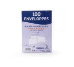 Paquet de 100 enveloppes 114x162 blanc 80g bong