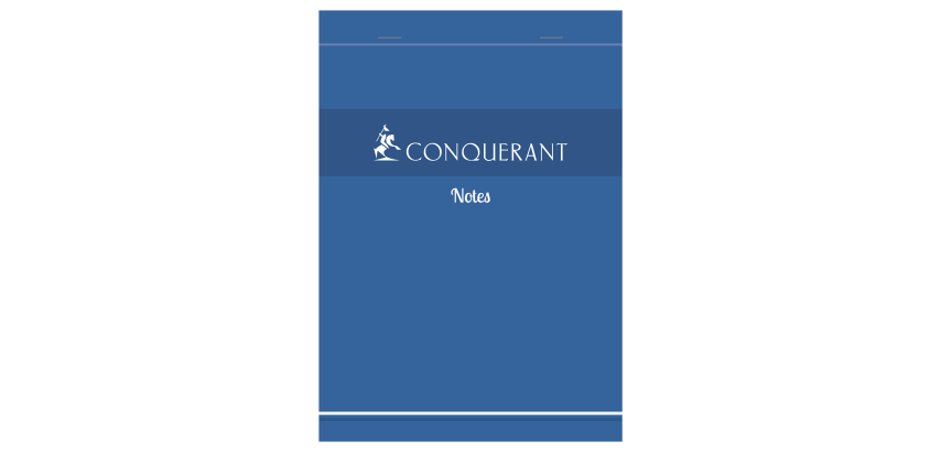 Bloc Conquerant "Notes" Agrafe 148X210 200P 60G Q5/5 Bleu