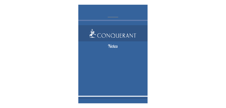 Bloc Conquerant Agrafe 74X105 200P 60G Q5/5 Bleu