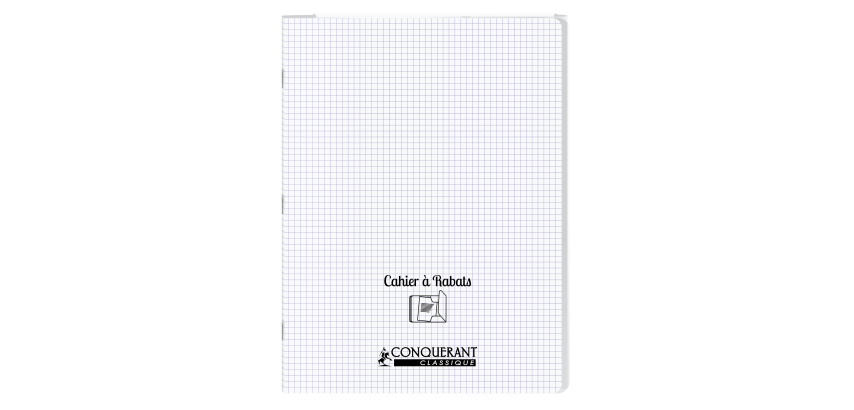 Cahier A Rabat Conquerant Classique Agrafe 240X320 96P 90G Q5/5 Polypro Incolore