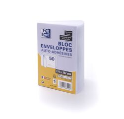 Bloc D EnveloPPe Oxford 114X162 X50 Auto Adhesive Precasee Ouv Facile Invio