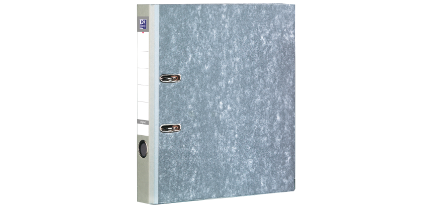 Classeur A Levier Oxford Smart A4 Dos 50Mm 2 Anneaux Papier/Papier Gris
