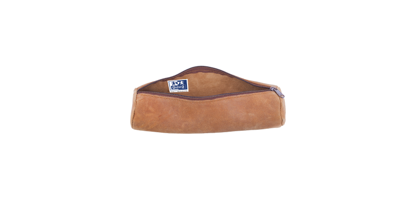 Fourre-Tout Rond Oxford Cuir Vintage Beige