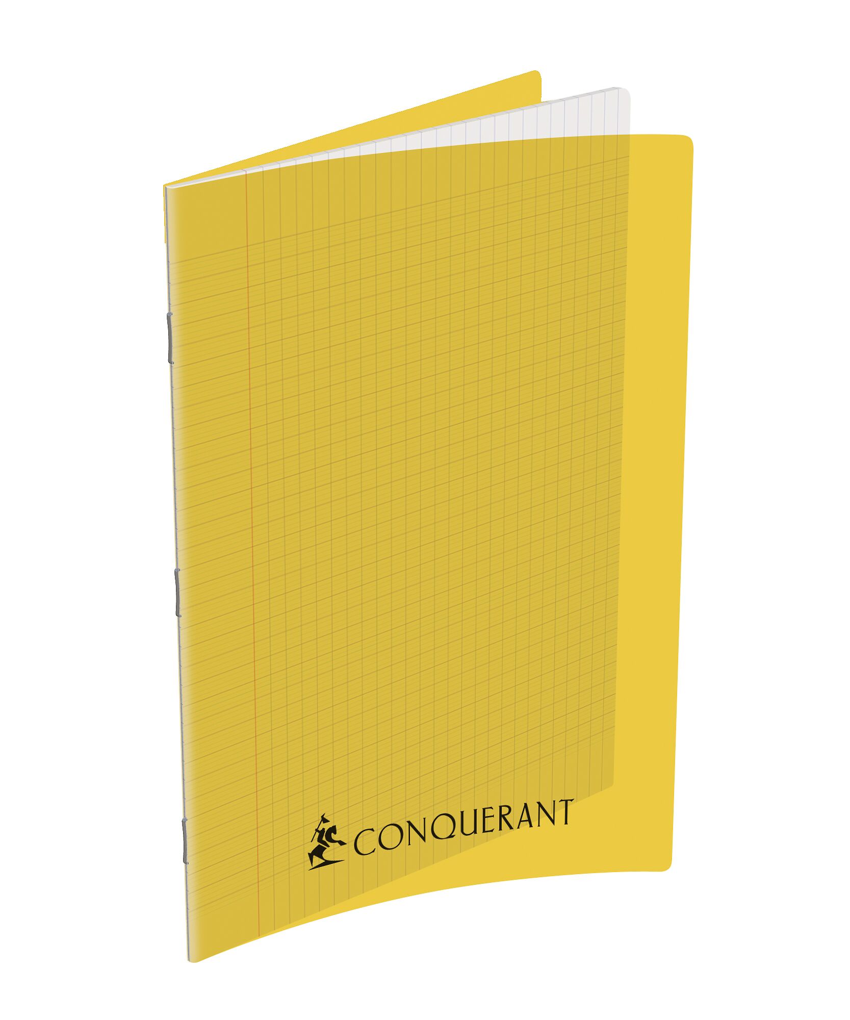 Cahier Conquerant 7 agrafe 210x297 192p 70g seyes polypro jaune