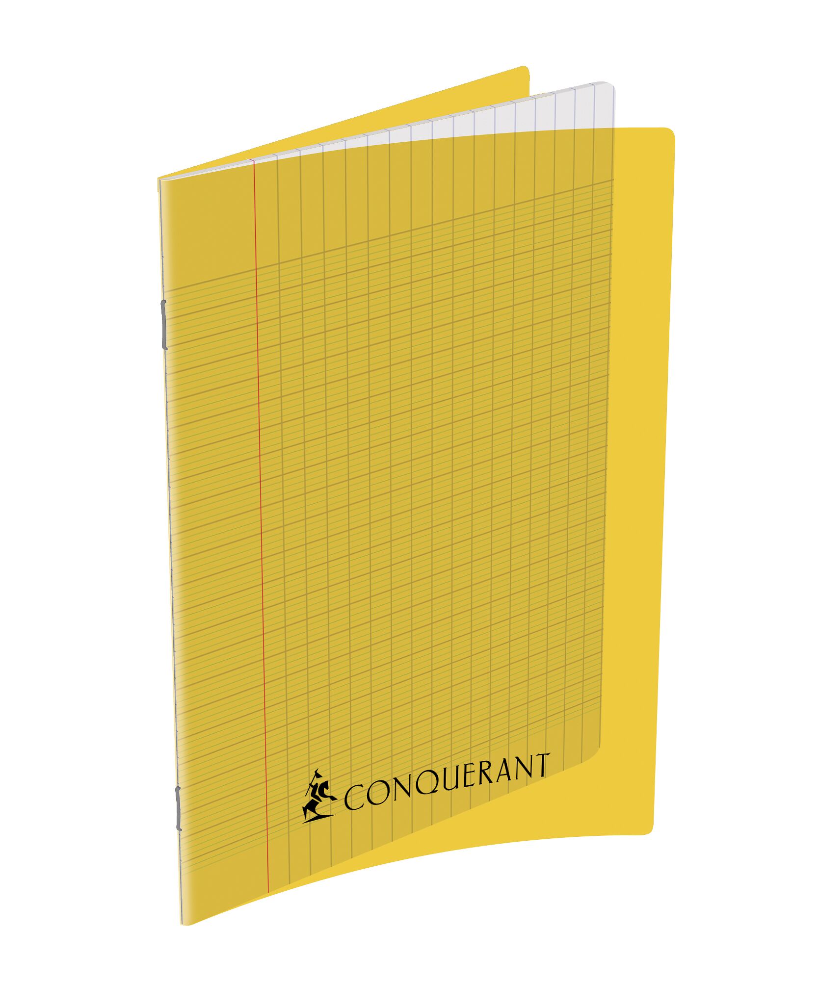 Cahier Conquerant 7 agrafe 170x220 192p 70g seyes polypro jaune