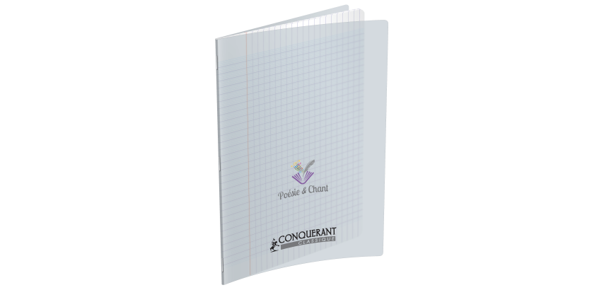 Cahier De Poesie Et Chant Conquerant Agrafe 210X297 96P 90Gseyes/Uni Polypro Incolore