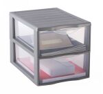 Module de classement Fast Sundis 2 tiroirs gris
