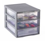 Module de classement Fast Sundis 3 tiroirs gris