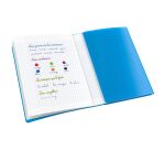 Cahier a rabat Conquerant classique agrafe 240x320 48p 90g seyes polypro bleu