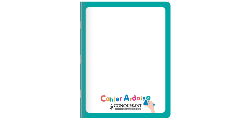 Cahier Ardoise Conquerant Classique Agrafe 170X220 48P 90G Seyes Aqua